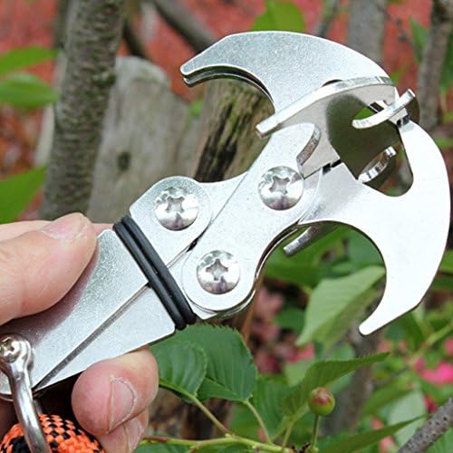 Multifunctional Stainless Steel Survival Gear Magnetic Folding Grappling Hook Climbing Claw Outdoor Gravity Carabiner Tactical Tool
