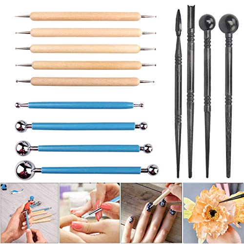 Tweal Polymer Clay Werkzeug,24 Stück Polymer Ton Werkzeug Modellierwerkzeuge Set Keramik Werkzeug Skulptur Kit für Anfänger,Profis und Künstler für Tonkeramik,Skulptur,Basteln – Bild 7