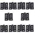 bnafes Hinge1.97" /50mmx50mm Black Plastic Cabinet Door Reinforced Ball Bearing Hinge -10pcs