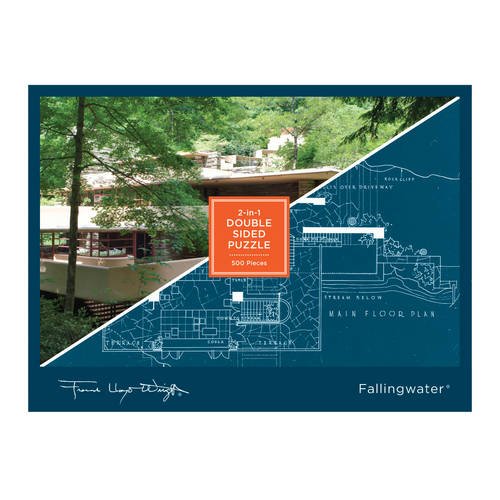 Galison Frank Lloyd Wright Fallingwater 2-Sided Puzzle (500 Piece)