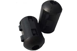 HONDARK 20pcs 5mm 0.2'' Electronics Filter Ferrite Bead Ferrite Clip Ferrite Clamps Chokes Ferrite Core Ferrite Snap Black