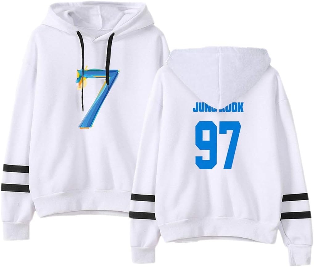 Kpop BTS Map of The Soul 7 Jungkook Hoodie Sweatshirt Sweater Merchandise New Album Clothes Jacket for Army Unisex