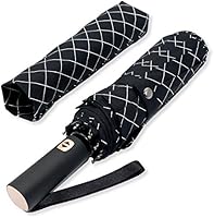 Folding Umbrella, Auto Open Close Travel Umbrella Compact, Superb Windproof Waterproof Umbrella with Teflon Coating