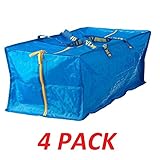 Ikea 901.491.48 Frakta Storage Bag, Blue, 4 Pack