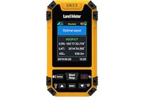 GPS Land Meter, Land Surveying Machine, Professional GNSS Receiver with Voice Prompt & Color Screen for Slope Distance Area M