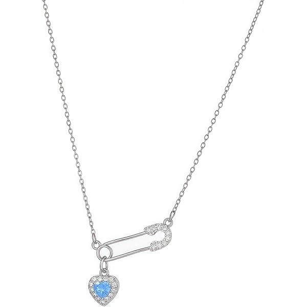 Amazon.com: NewZenro Dainty Safety Pin With Colorful Heart Charm