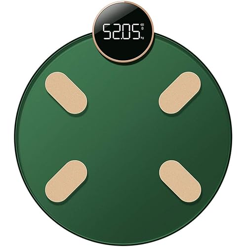 Electronic Scale, Digital Weight Bathroom Scales Body Fat Scales Composition Monitors Bluetooth Home High Precision Max 150 Kg (Color : Green)