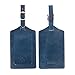 Mont Swiss Genuine Leather Luggage Bag Tags 2 Pieces Set in 2 Colors