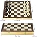 iBaseToy Folding Wooden Chess Set with 60 Game Rules Cards for Adults Kids Beginners Large Chess Board - 15