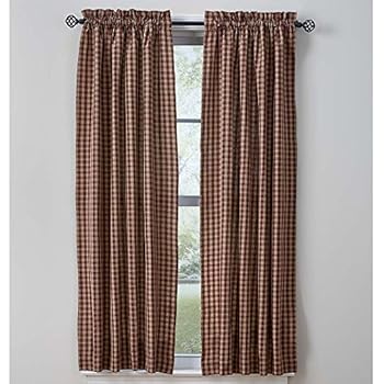 Town and Country Wine Curtain Panels