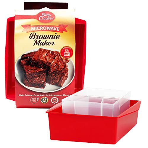 Betty Crocker BCB-3001 Microwave Brownie Maker, Plastic, Red