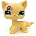 CFCLLBR Rare Mini Pet Toys #1962 Yellow Flower Kitty Cat Animal Figure