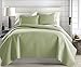Southshore Fine Living, Inc. Quilts, Queen Size Set, Pet Hair Resistant Bedding, Soft Coverlet Queen Size/Full, Quilt Set with 2 Pillow Shams, Lightweight Full Bedspread, Sage Green
