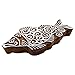 Indian Wood Stamps Fish Decorative Blocks Stamps for Clay Printing Block