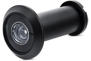 KS Hardware Door Viewer | Security Peep Hole Provides an Ultra Wide View | Peepholes for Doors 1.75 inches Thick | 180 Degree View (1, Matte Black)