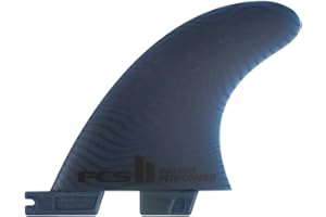 FCS Performer Eco Neo Glass Surfboard Fins (Medium, Quad Rears (2 Fins)), Blue
