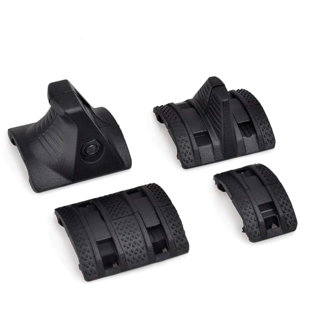 SBGJMY Tactical Hand Stop Kit Rail Cover Foregrip for 20mm Picatinny Rail System (Black)