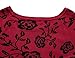 MUXXN Women's Vintage CrewNeck Rose Pattern Knitted Sweater Dress