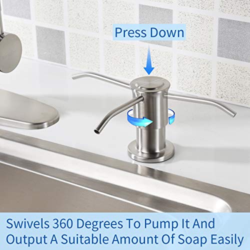 Keonjinn Soap Dispenser for Kitchen Sink with 47.2" Extension Tube kit