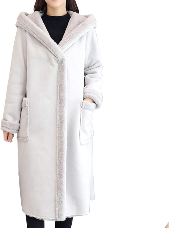 Amazon 美しいです ムートンコート レディース 毛皮 裏ボアコート ロング丈 チェスターコート 厚手 モコモコ パーカー 切り替え 暖かい 防寒 コート ジャケット 通販