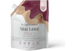 The Tahini Goddess Silan Tahini | Kosher Pure Mill Stone Raw Sesame Seeds Paste | Spread and Dips | Healthy Snack | Gluten Free | Vegan | Sugar Free | Non GMO | 8.8oz (250gm)