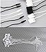950pcs Hang Tag Polyester String Snap Lock Pin Loop Fastener Hook Ties Easy and Fast to Attach, 7 Inch Long Block (White)