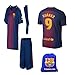 BARCA2018 Barcelona NB Messi Suarez Iniesta Neymar 2017 2018 17 18 Kid Youth Replica Home Jersey Kit : Shirt, Short, Socks, Bag (L. Suarez Home, Size 24 (7-8 Yrs Old Approx.))