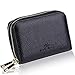 SHANSHUI Card Holder Wallet, Primely Genuine Leather RFID Credit Card Holder for Women Mother's Day Gift (Black)