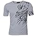 Mens Shirt,Haoricu 2017 Clearance Men Sports Short Sleeve Slim Fit T-Shirt (L, Grey)