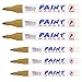 U.S. Art Supply Set of 12 Gold & Silver Oil Based Paint Pen Markers, 6 Medium and 6 Fine Point Tips - Permanent Ink That Works on Most Surfaces Glass, Wood, Metal, Rubber, Stone, Arts, Crafts & Tools