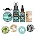 Beard Grooming Kit, Beard Care Kit for Men, Luckyfine Beard Growth Kit, 100% Natural Organic Beard Shampoo, Beard Oil, Beard Balm, Brush, Beard Kit Best Gifts Valentines Day Gifts for Him Boyfriend