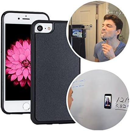 For iPhone 6/6S 7, II Gen Anti-Gravity Magic Case Hands Free Nano Suction Stick to Glass, Tile, Car GPS, Most Surface ( 4.7") (Black)