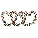 YILIYAJIA 3PCS Artificial Rose Garlands Silk Fake Rose Flowers Green Leaves Vine for Home Hotel Office Wedding Party Garden Craft Art Decor (Red Color)