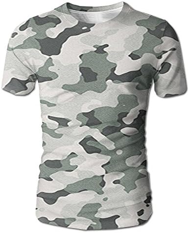 WUXJ0KKIL Mens Camouflage Cool Vintage T-Shirts White Size M