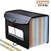 Accordian File Organizer 24 Pockets, A4/Letter Size Expanding File Folders with 30 Indentations Expandable Lid,Portable Accordion Filing Box/Desktop Paper Bill Receipt Document Storage Folders Plastic