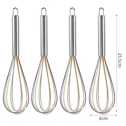 Ousyaah 5-Piece Silicone Whisk Stainless Steel