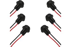 Senzeal T10 W5W 194 LED Bulbs 921 Sockets Adapter Rubber + Copper Wire 6pcs