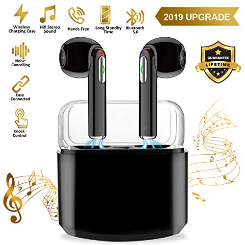 Wireless Earbuds Bluetooth Headphones, in Ear Bluetooth 5.0 Wireless Earbud Headphones with Microphone, Earbuds with Portable Charging Case for Work/Running/Travel Compatible iOS Android