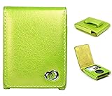 Apple 3rd Generation iPod Nano 4gb 8gb PU Leather Flip Cover Case with Play Window and Belt Clip (Green Flash)