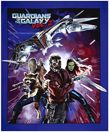 E. E. Schenck "Marvel Guardians Of The Galaxy Guardians Of The Galaxy Vol. 2 36in Panel Multi Quilt Fabric" Quilt Fabric, Gold/Red/Black
