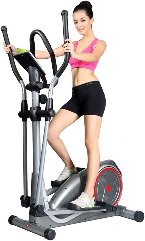 Chengzuoqing Air Walker Exerpeutic Aero Air Elliptical for Training Home Fitness Cardiovascular Training Trainer Home Gym Gym Axle Machine Free size silver