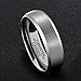 HSG Tungsten Ring Men Wedding Band Engagement 6mm Comfort Fit Brushed Beveled Edges Size 6-13