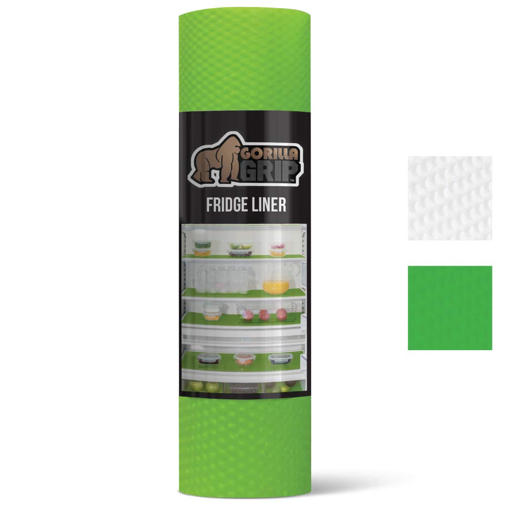 Gorilla Grip Premium Antibacterial Refrigerator Shelf Liner, Non Adhesive Roll, 60 Inch X 13