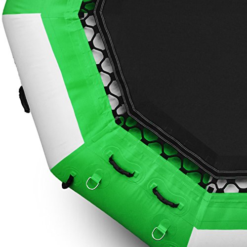 Popsport Inflatable Water Trampoline Series Splash Padded Water Bouncer Inflatable Bouncer Jump Water Trampoline Bounce Swim Platform for Water Sports (Green, 10Ft) - Thumbnail 7