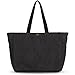 SMRITI Large Canvas Tote Bags for School Work Travel and Shopping (Large, 2 Black)