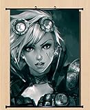 Home Decor Anime League of Legends LoL Caitlyn Vi Cosplay Wall Scroll Poster Fabric Painting 23.6 X 31.5 Inches-144