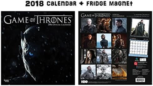 GAME OF THRONES OFFICIAL CALENDAR 2018 + GAME OF THRONES FRIDGE MAGNET