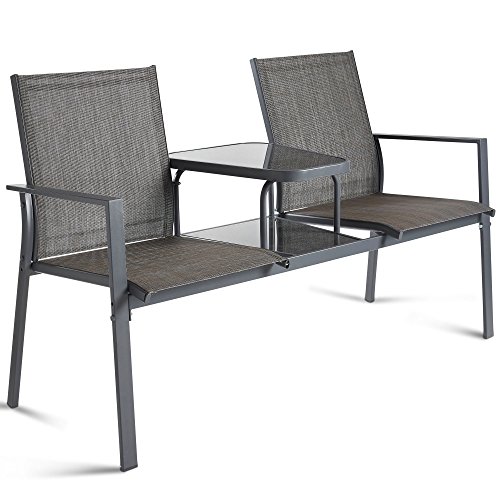 Garden Furniture & Accessories JAKARTA SOLID HARDWOOD JACK AND JILL LOVE SEAT COMPANION SET