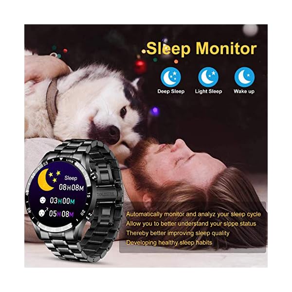 LIGE-Smart-Watch-for-Men-Bluetooth-Calls-Voice-Chat-Fitness-Tracker-with-Blood-Pressure-Heart-Rate-Sleep-Monitor13-Full-Touch-Screen-Activity-Trackers-IP67-Waterproof-Pedometer-for-iOS-Android LIGE Smart Watch for Men, Bluetooth Calls Voice Chat Fitness Tracker with Blood Pressure Heart Rate Sleep Monitor,1.3…