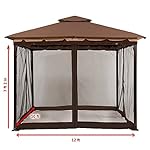 MasterCanopy 10' x 12' Mosquito Netting Screen walls for 10'x 10' and 10' x 12' Gazebo Canopy